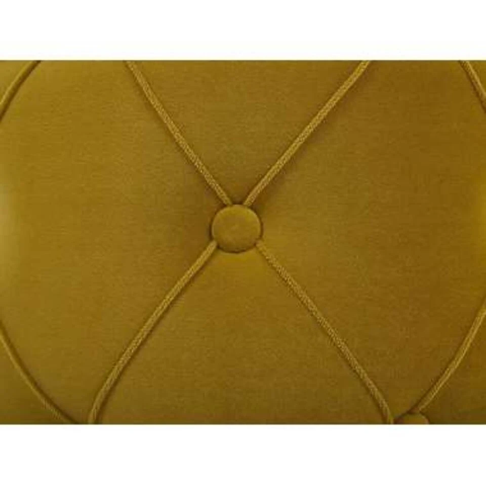 PUEBLO - Poef - Geel - 40/33 Cm - Fluweel 7 PUEBLO - Poef - Geel - 40/33 Cm - Fluweel - Afbeelding 5