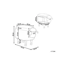 SHEEP - Hocker - Grijs - Polyester 21 SHEEP - Hocker - Grijs - Polyester -Meubelpromotie 70af653c29a1499a9cf8c1a78853c23a