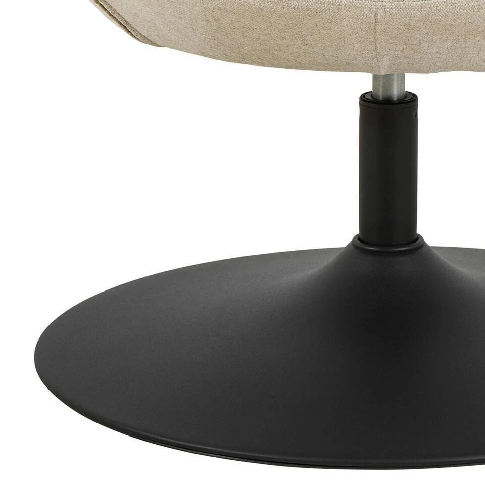 Fauteuil Beige Stof Draaibaar - Zithoogte 47cm - Eva 8 Fauteuil Beige Stof Draaibaar - Zithoogte 47cm - Eva - Afbeelding 6