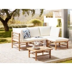 CERRETO - Hoekmodule Tuin - Wit - Bamboe 15 CERRETO - Hoekmodule Tuin - Wit - Bamboe -Meubelpromotie 726a3ca4497b486f9c7b5586db4368e0