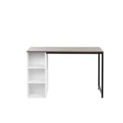 Beliani Bureau DESE - Donkere Houtkleur Vezelplaat -Meubelpromotie 7297ef997b5743ea9abcb192d18ac967