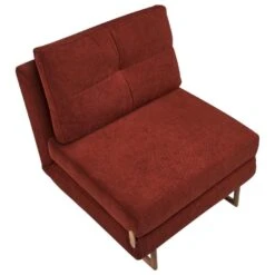 JERSLEV - 1-zits Slaapbank - Rood - Polyester -Meubelpromotie 737b54f6c1fb47c5a1f6b86b4353c25b