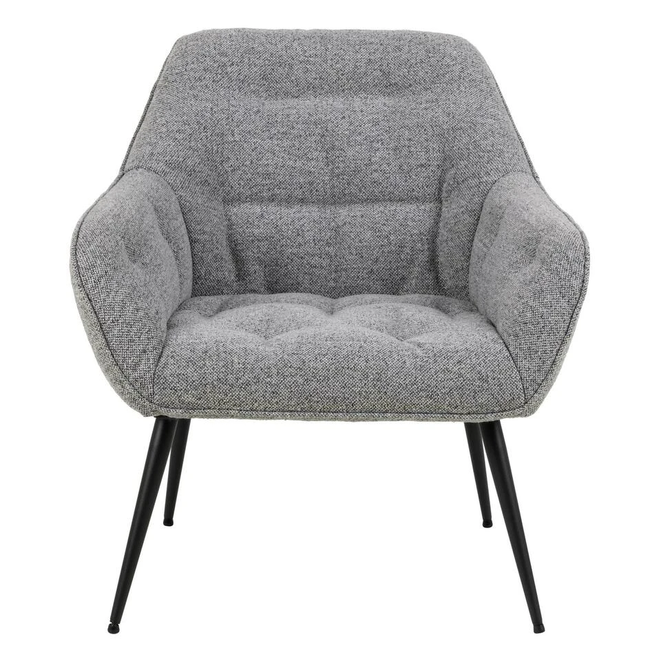Sohome Fauteuil Otto - Bouclé - Grijs 4 Sohome Fauteuil Otto - Bouclé - Grijs - Afbeelding 2