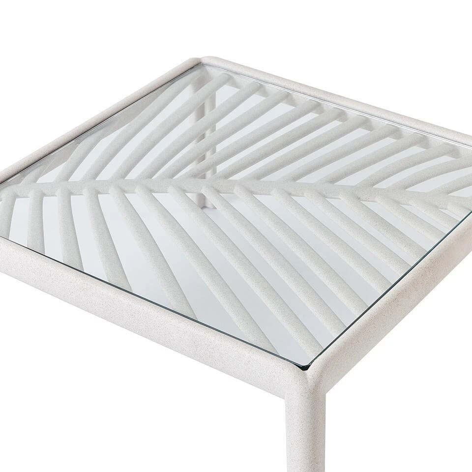 FERRETTI - Salontafel - Lichtbeige - 69 X 69 Cm - Synthetisch 13 FERRETTI - Salontafel - Lichtbeige - 69 X 69 Cm - Synthetisch - Afbeelding 11