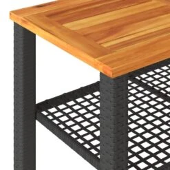 VidaXL - Loungetafel - Weerbestendig - Zwart - Poly Rattan En Hout - 70x38x42 Cm 17 VidaXL - Loungetafel - Weerbestendig - Zwart - Poly Rattan En Hout - 70x38x42 Cm -Meubelpromotie 759c70146ae24716a8c21f57d00992d7