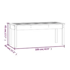 VidaXL - Tuinbank - Zwart - Grenenhout - 109 X 44 X 45 Cm -Meubelpromotie 76607f2ae3274f77b28fa5a49bdd59b5