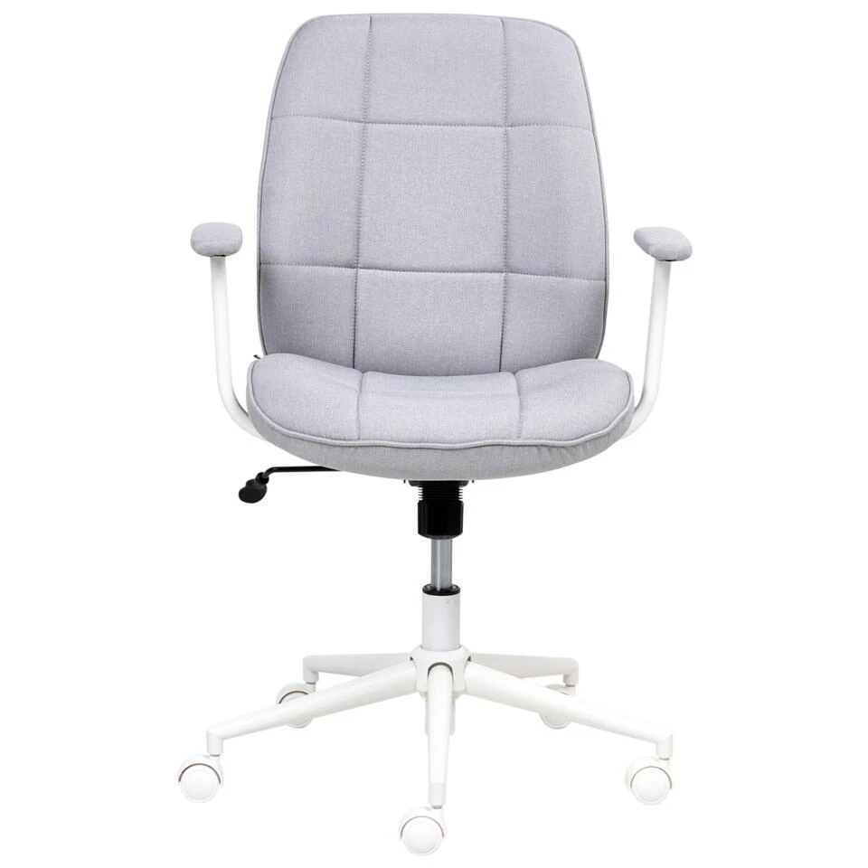 CARLTON - Bureaustoel - Grijs - Stof 7 CARLTON - Bureaustoel - Grijs - Stof - Afbeelding 5