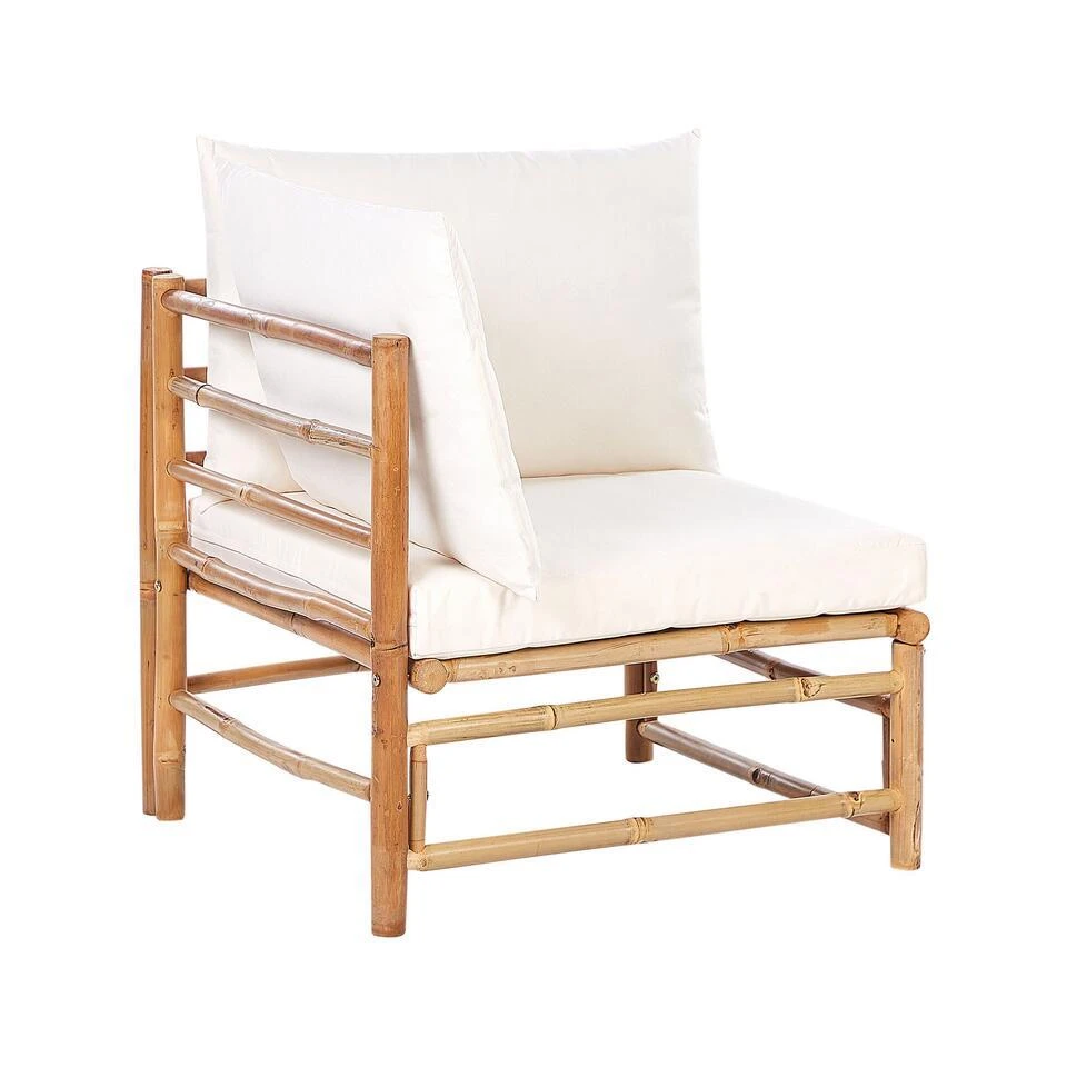 CERRETO - Hoekmodule Tuin - Wit - Bamboe 7 CERRETO - Hoekmodule Tuin - Wit - Bamboe - Afbeelding 5