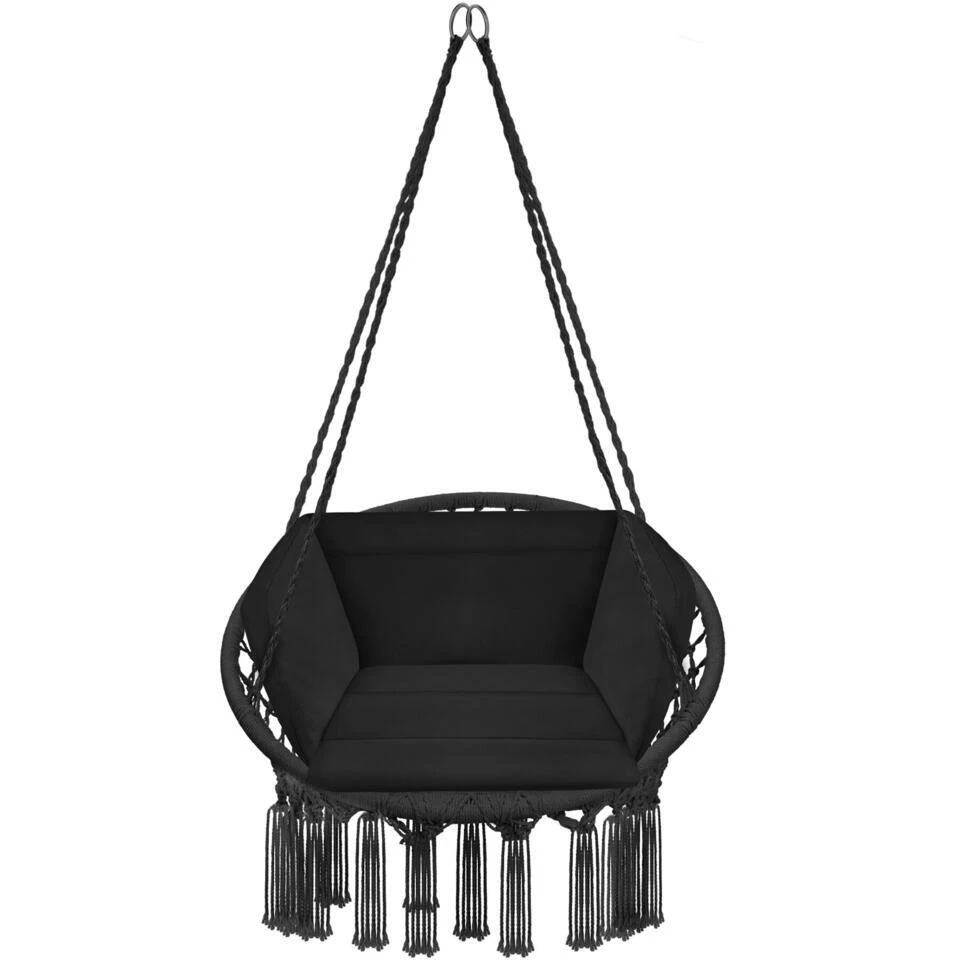 Tectake Hangstoel Grazia, Zwart 9 Tectake Hangstoel Grazia, Zwart - Afbeelding 7