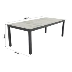 Hartman Comino Dining Tuintafel 223x105 Cm. - Keramiek/Grijs -Meubelpromotie 78aeee701f2944eaaa06bef9bc7b613e