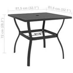 VidaXL - Tuintafel - Antraciet - Staal - 81.5 X 81.5 X 72 Cm 11 VidaXL - Tuintafel - Antraciet - Staal - 81.5 X 81.5 X 72 Cm -Meubelpromotie 79223c460529430e89a9ff6e48f49f46