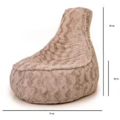 Parya Stoel Zitzak Bont - Zitzakfauteuil - Woonkamerzitzak - Beige - Senior -Meubelpromotie 794f9816fc26448db78883c028071b76