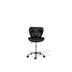 Beliani Bureaustoel VALETTA - Zwart Kunstleer -Meubelpromotie 79ad384798de4f608df85d4f200407b3