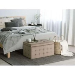 MICHIGAN - Ottomaan - Bruin - Fluweel -Meubelpromotie 7a2ef70b16d448d6870655f7935283f2