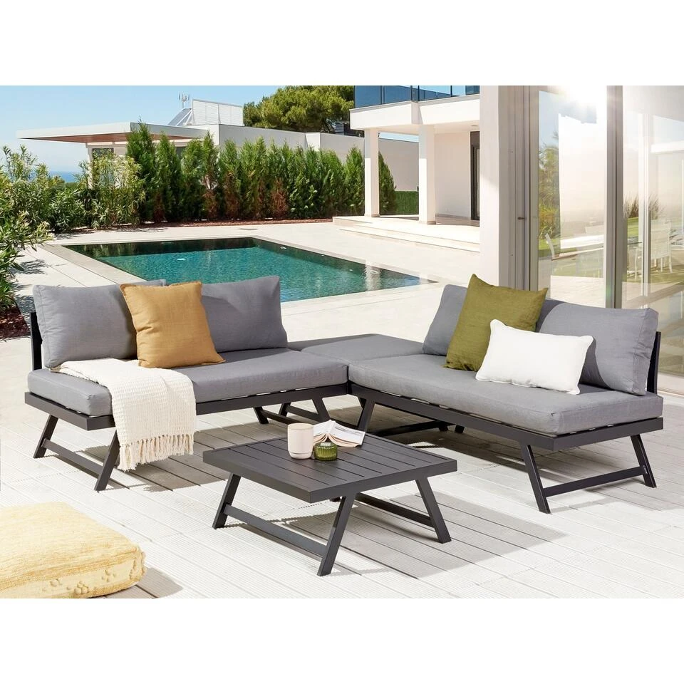 COCCORINO - Tuinset - Grijs - Aluminium 4 COCCORINO - Tuinset - Grijs - Aluminium - Afbeelding 2