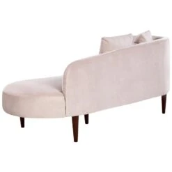 CHAUMONT - Chaise Longue - Roze - Rechterzijde - Fluweel -Meubelpromotie 7b56ce8bdd9e4d7690f79be65ebb1855