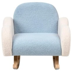 SKARE - Schommelstoel Voor Kinderen - Lichtblauw - Bouclé -Meubelpromotie 7ba1a0ba056542739c32e89db999c536