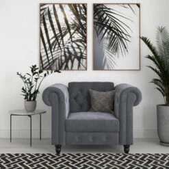 Felix - Fauteuil Chesterfield In Antraciet Fluweel 25 Felix - Fauteuil Chesterfield In Antraciet Fluweel -Meubelpromotie 7bac488e2f344b9ea0f169a8106d1142