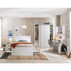 California - Bureau - Tienerkamer - 58x138x179 Cm - Wit -Meubelpromotie 7bb4591d1eca406aadd596a9213c5cfc 1