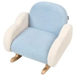 SKARE - Schommelstoel Voor Kinderen - Lichtblauw - Bouclé -Meubelpromotie 7bbbdeeffb294e489cf5ebfb43a6d422