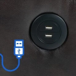 CLP Fauteuil Andover Zwart Frame - Kunstleer - Bruin -Meubelpromotie 7ca1946974884721a4cb6d3bb5100553