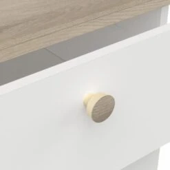 Ladekast Liva 5 Lades - Kronberg Eik/mat Wit -Meubelpromotie 7ccfdbc440ec47748b372a5c610931fd