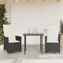 VidaXL - Tuinstoel - Zwart - Poly Rattan - 2 Stuks -Meubelpromotie 7d84dad6ca964831a54b53d90d0f6b45