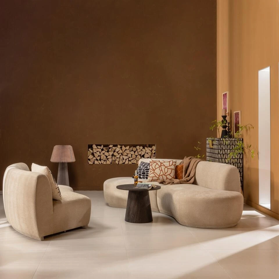 WOOOD Batavier Bank - Polyester - Naturel - 75x336x180 7 WOOOD Batavier Bank - Polyester - Naturel - 75x336x180 - Afbeelding 5