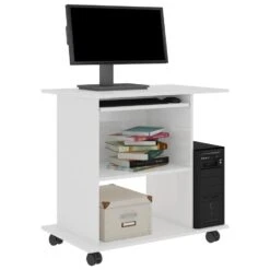VidaXL Computerbureau 80x50x75 Cm Spaanplaat Hoogglans Wit -Meubelpromotie 7e0c2d3b70eb40f58271b03bca918e49
