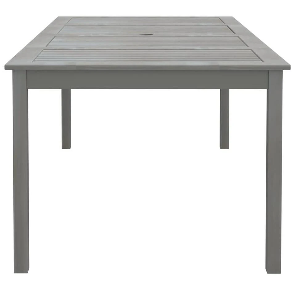 VidaXL - Tuintafel - Grijs - Massief Acaciahout - 200 X 100 X 75 Cm 6 VidaXL - Tuintafel - Grijs - Massief Acaciahout - 200 X 100 X 75 Cm - Afbeelding 4