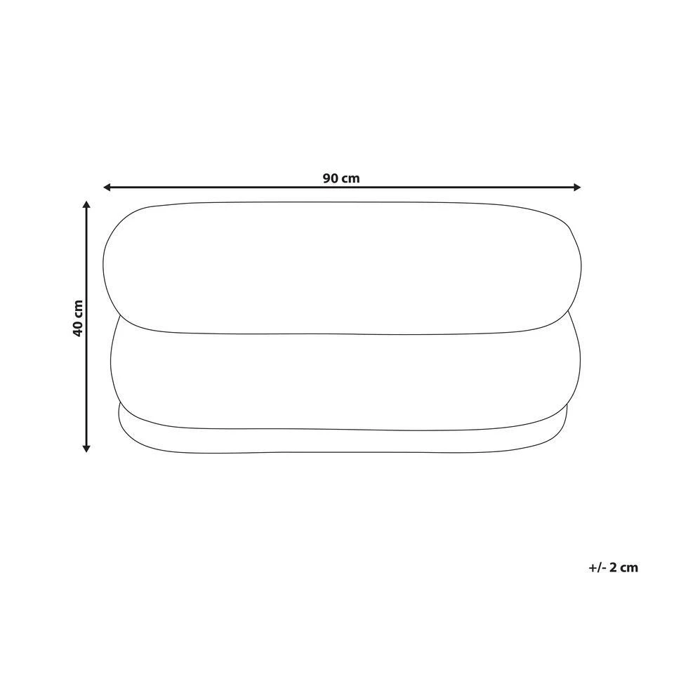 ELLENDALE - Voetenbank - Gebroken Wit - Bouclé 5 ELLENDALE - Voetenbank - Gebroken Wit - Bouclé - Afbeelding 3