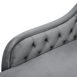 NIMES - Chaise Longue - Grijs - Rechterzijde - Fluweel -Meubelpromotie 7ef4e44f5c18427eac660fdc18b8578e