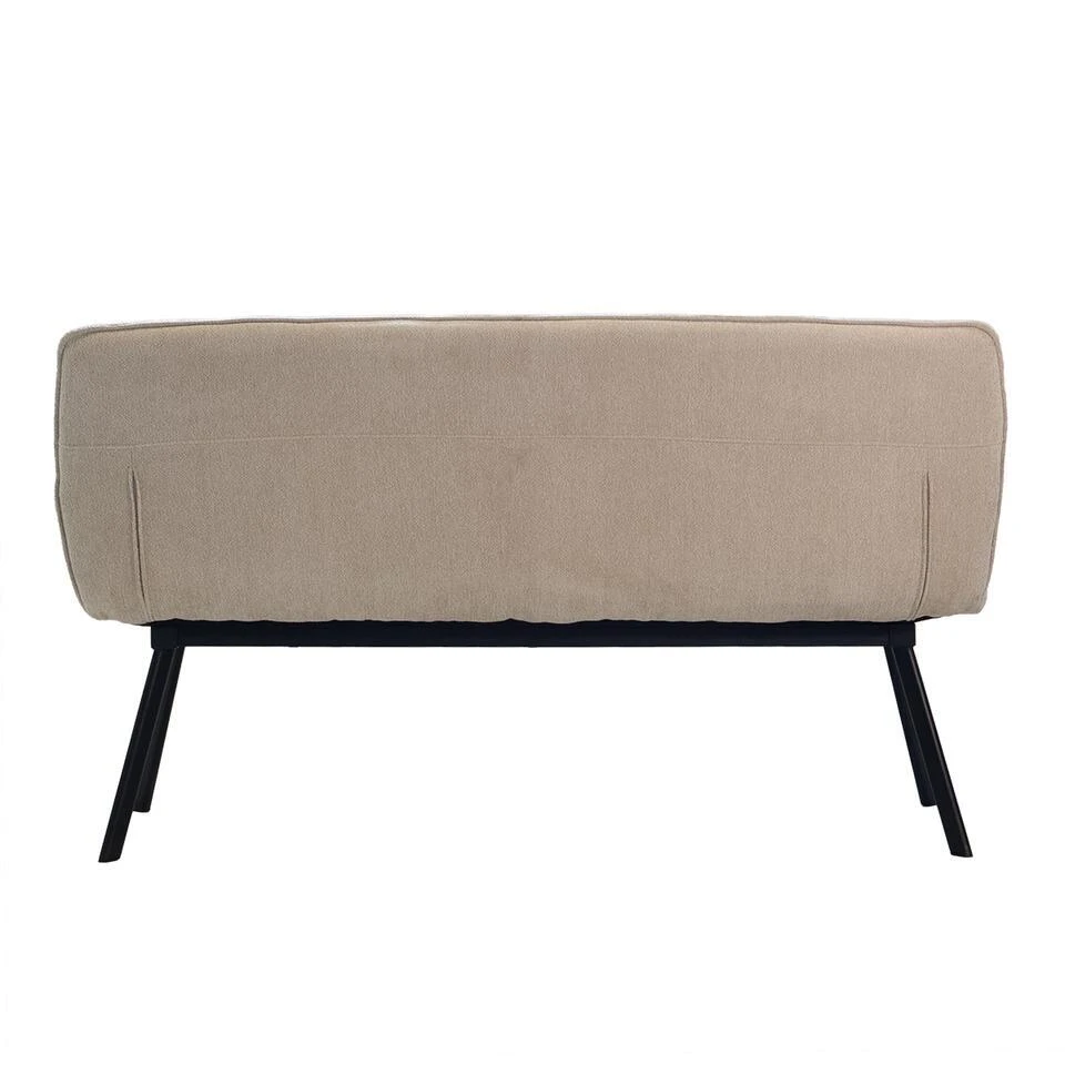 Eetkamerbank Rechthoek - Beige Stof - 160x60x88cm - Harper 8 Eetkamerbank Rechthoek - Beige Stof - 160x60x88cm - Harper - Afbeelding 6