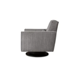 Draaifauteuil Stuttgart Met Armleuning - Ribcord - Antraciet -Meubelpromotie 81004593 0301