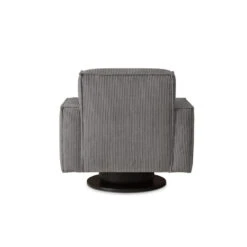 Draaifauteuil Stuttgart Met Armleuning - Ribcord - Antraciet -Meubelpromotie 81004593 0900