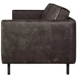 Bank Ferro 3,5-zits - Leer - Zwart -Meubelpromotie 81023414 0300