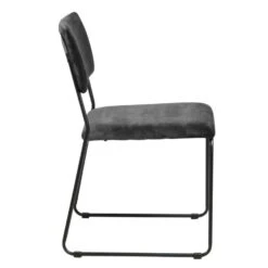 Eetkamerstoel Izeda (2 Stuks) - Velvet - Donkergrijs 8 Eetkamerstoel Izeda (2 Stuks) - Velvet - Donkergrijs -Meubelpromotie 81023476 0300