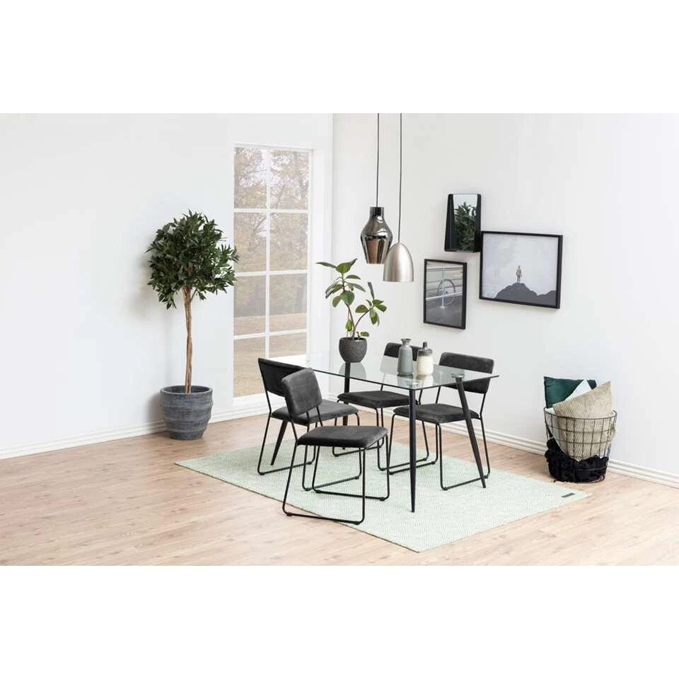 Eetkamerstoel Izeda (2 Stuks) - Velvet - Donkergrijs 6 Eetkamerstoel Izeda (2 Stuks) - Velvet - Donkergrijs - Afbeelding 4