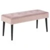 Bankje Gaby - Fluweel - Roze - 45x95x38 Cm 1 Bankje Gaby - Fluweel - Roze - 45x95x38 Cm -Meubelpromotie 81026453