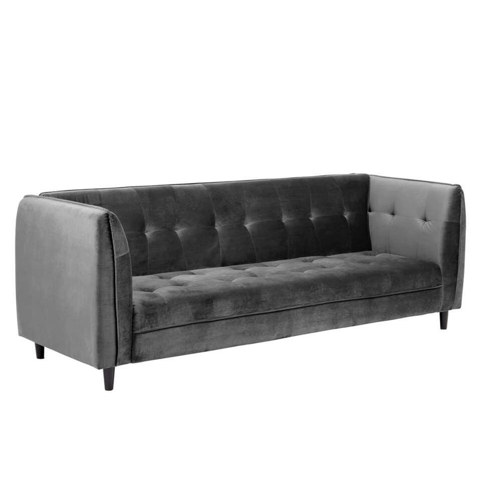 Slaapbank Loen - Velvet - Grijs 4 Slaapbank Loen - Velvet - Grijs - Afbeelding 2