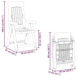 VidaXL - Verstelbare Tuinstoelen - Antraciet - Polypropyleen - 2 Stuks -Meubelpromotie 818c49fb259949febb535effa7f936f2