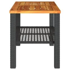 VidaXL - Loungetafel - Weerbestendig - Zwart - Poly Rattan En Hout - 70x38x42 Cm 15 VidaXL - Loungetafel - Weerbestendig - Zwart - Poly Rattan En Hout - 70x38x42 Cm -Meubelpromotie 825629344659459585dd2aaef724db4d