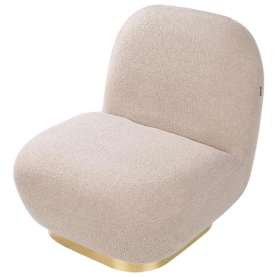 LOVIISA - Fauteuil - Beige - Polyester 10 LOVIISA - Fauteuil - Beige - Polyester - Afbeelding 8