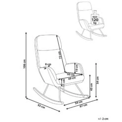 KVELIA - Schommelstoel - Taupe - Polyester 15 KVELIA - Schommelstoel - Taupe - Polyester -Meubelpromotie 82f0bb814f854e249feba84113695989