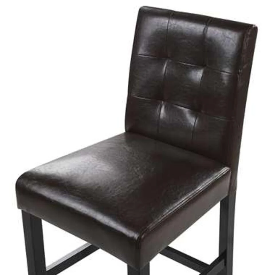 Beliani Barkruk MADISON - Bruin Kunstleer 4 Beliani Barkruk MADISON - Bruin Kunstleer - Afbeelding 2