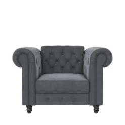 Felix - Fauteuil Chesterfield In Antraciet Fluweel 17 Felix - Fauteuil Chesterfield In Antraciet Fluweel -Meubelpromotie 84c1924d52894a7ab20ebd69b783f30e