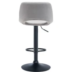 CLP Set Van 2 Barkruk Camden Mat Zwart Frame - Fluweel - Licht Grijs 11 CLP Set Van 2 Barkruk Camden Mat Zwart Frame - Fluweel - Licht Grijs -Meubelpromotie 853fb69f695143aca2037a5ccf8e96e8