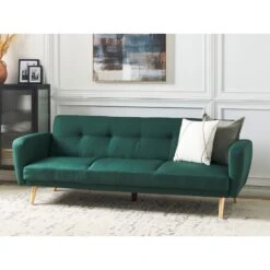 FLORLI - Slaapbank 3-zits - Groen - Polyester 12 FLORLI - Slaapbank 3-zits - Groen - Polyester -Meubelpromotie 85cd71febb5d474789f82c98c3823690