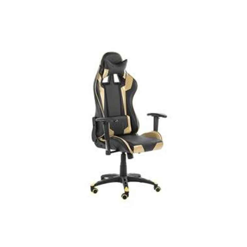 Beliani Bureaustoel KNIGHT - Zwart Kunstleer 5 Beliani Bureaustoel KNIGHT - Zwart Kunstleer - Afbeelding 3