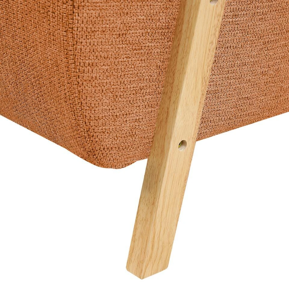 LESJA - Fauteuil - Oranje - Stof 10 LESJA - Fauteuil - Oranje - Stof - Afbeelding 8